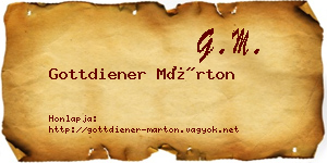 Gottdiener Márton névjegykártya